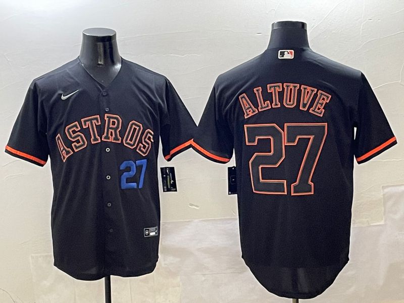 Men Houston Astros #27 Altuve Black Game Nike 2025 MLB Jersey style 4254->houston astros->MLB Jersey